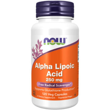 NOW Alpha Lipoic Acid 250mg 120 Veg. Kapsulių