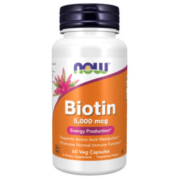 NOW Biotin 5000mcg 60 Capsules