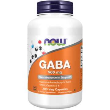 NOW GABA 500mg 200 Veg. Capsules