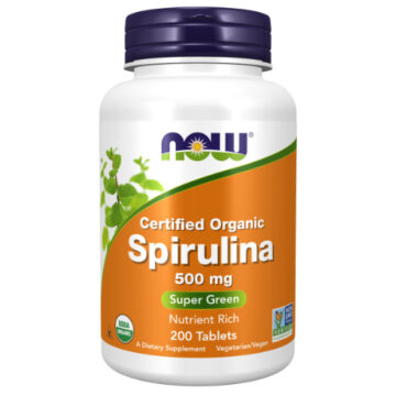 NOW Organic Spirulina 500mg 200 Tablets