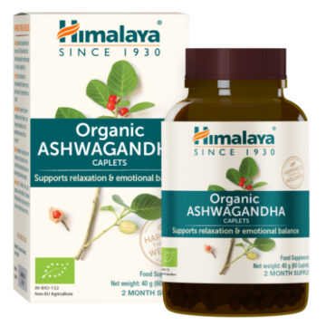 Himalaya™ Organic Ashwagandha (60 kapsulių)